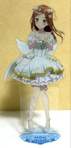 五等分の花嫁　中野三玖　ガチャっと缶バッジくじ BIGアクリルスタンド　花の妖精