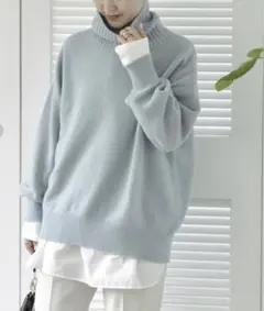 スピック＆スパン　ウールカシミヤ タートルネックプルオーバー