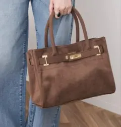 Spick&Span別注シータパランティカ フェイクスエードトートM新品ブラウンのサムネイル