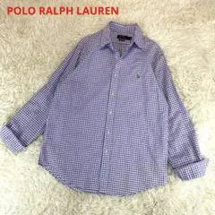 美品 ポロラルフローレン 現行 ギンガム マルチポニー オックスフォードシャツ
