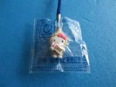 キティ根付◎醤油焼きそばストラップ◎マルちゃん限定サンリオ
