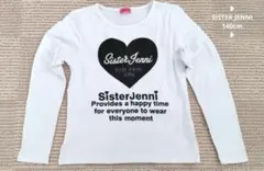 Sister Jenni ❥キッズ 長袖Tシャツ ホワイト×ブラック 140cm