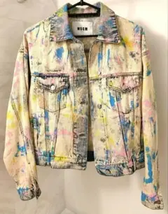 MSGM ペイントデニムジャケット イタリア製のサムネイル