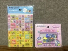 クレヨンしんちゃん　タイルシール　フレークシール　ブロックシール　セリア　2点