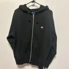 Champion 黒 フルジップパーカー M