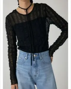 crie conforto シャーリングシアーニット ブラックのサムネイル