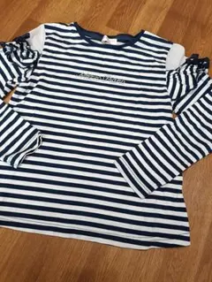 メゾピアノ　ボーダー　ロンT　140