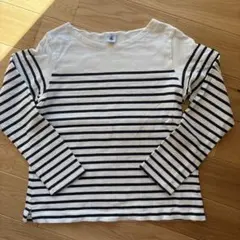 PETIT BATEAU ボーダー長袖カットソー M（Lサイズ位）