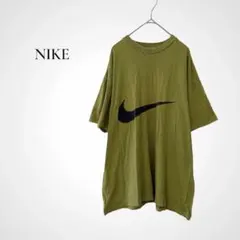 NIKE 90's 半袖 ロゴTシャツ L グリーン 両面プリント クルーネック
