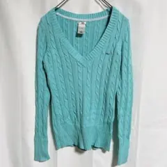 美品 OLD NAVY オールドネイビー ケーブルニット Vネック セーター