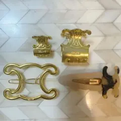 ゴールドメタル ヘアピン トリオンフ模様 ヘアアクセサリー まとめ売り セット