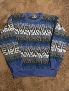 激レア CHAPS ラルフローレン 立体編み込み セーター 90s 古着 M