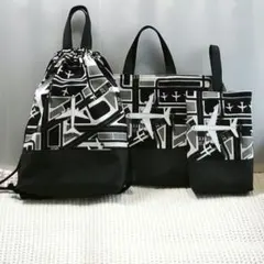 ♡祝ご入学♡　 かっこいい３点セット③　幼すぎない！エアポート柄　ハンドメイド