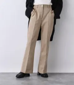 JEANASIS / ヌバックバックスリットフレアパンツ