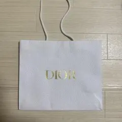 Dior ショップ袋 ホワイト ゴールドロゴ