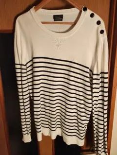ZARA MAN ストライプニット XL