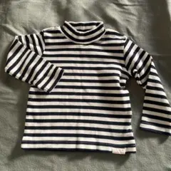 E. CLASSIC ストライプ タートルネック