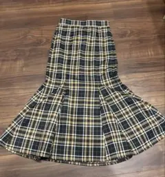 GU チェック　マーメイドスカート　Sサイズ