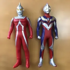 ビッグサイズ （23cm）ソフビ ウルトラセブン　ウルトラマンティガ　セット