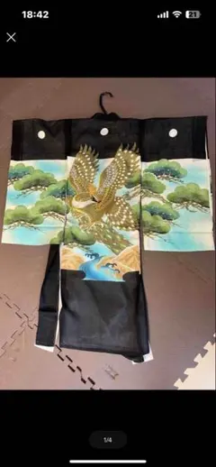 宮参り　産着　男の子　小物4点セット