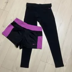 NIKE DRI-FIT スパッツ&ショートパンツセット　レディースXS