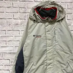 コロンビア　マウンテンパーカー　グレー中綿XL ロゴ刺繍アウトドア1028