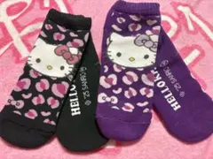ハローキティ ヒョウ柄 ソックス 2足セット