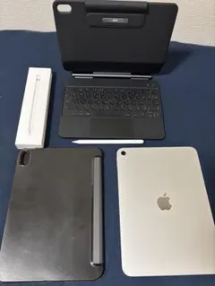 iPad１１世代　シルバー　ESRマジックキーボード+ケース+ペンシル付き
