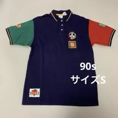 Disney　ディズニー　ミッキー　ワッペン　ヴィンテージ　茄子紺　90sのサムネイル