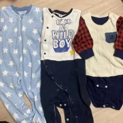 男の子　長袖ロンパース　セット　70〜80