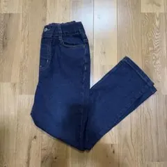 GU キッズ ゴムデニムパンツ 130cm ウエストゴム ジーパンと
