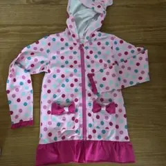 水玉模様 フード付きラッシュガード 120cm