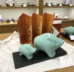 新品未使用玉善 干支の置物7個 台座付 金屏風 午 ひつじ猿 犬 ねずみ 牛 新品未使用玉善 干支の置物7個 台座付 金屏風 午 ひつじ猿 犬 ねずみ