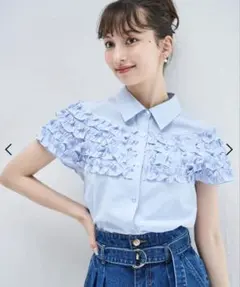 Misch Masch ヨークギャザーフリルブラウス