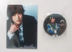 刀ミュ 三日月宗近 缶バッジ 真剣乱舞祭2018 黒羽麻璃央 ブロマイド