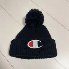 Champion ポンポン付きニット帽 ブラック(52-54cm)