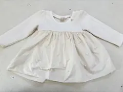 ♡ petite main♡ パールドットドッキング長袖Tシャツ 100