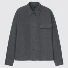 UNIQLO ヘビーフランネルクロップドシャツジャケット（長袖）