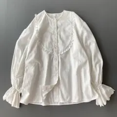 A♡R♡A様ヨリ yori 24SS キルトライクボリュームブラウス ペプラム