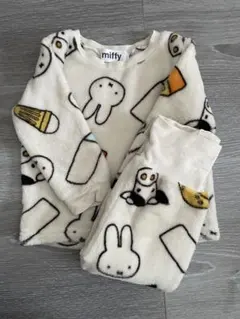 miffy フリースパジャマ 90cm ホワイトのサムネイル