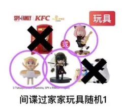 中国限定　スパイファミリー　コラボ　キャラグッズ　アーニャ　ヨル KFC