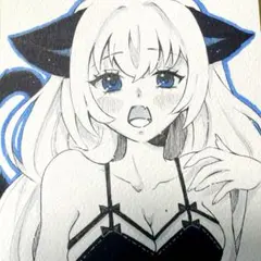 手描きイラスト 猫耳少女 オリジナル 一点物 - メルカリ