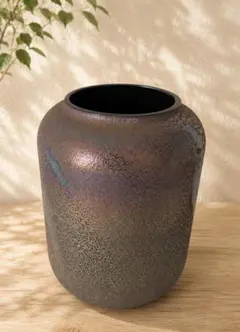 陶器 壺 花瓶 オーロラ加工 フラワーベース