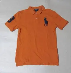 古着】PolobyRalphLaurenビッグポニー鹿の子ポロシャツオレンジL 