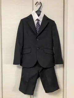 男の子 フォーマルスーツ 120 cm ストライプ 黒