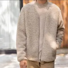 ユニクロ ボアフリースVネックカーディガン Mサイズ