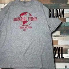 ギルダン ユニバーサルスタジオ Tシャツ グレー 2XL 古着 2021 ユニバのサムネイル
