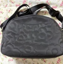 MARY QUANT ナイロン マットサテン デイジー ショルダーバック 美品