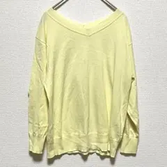 OPAQUE.CLIP ゆるVネックニット イエロー 36 Sサイズ