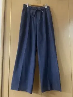 今期ニーハイフレアパンツ デニム 2 ストレッチ/グリーンレーベルリラクシング